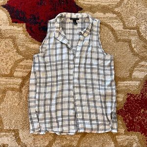 Forever 21 Checkered Sleeveless Top Size M